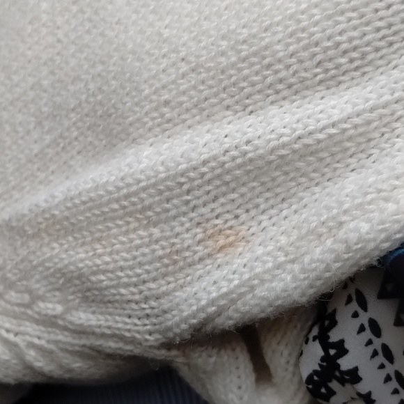 Tiara International Cross stitch print Sweater Cardigan button down Large *Vtg* - Picture 7 of 12